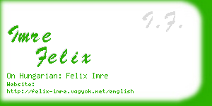 imre felix business card